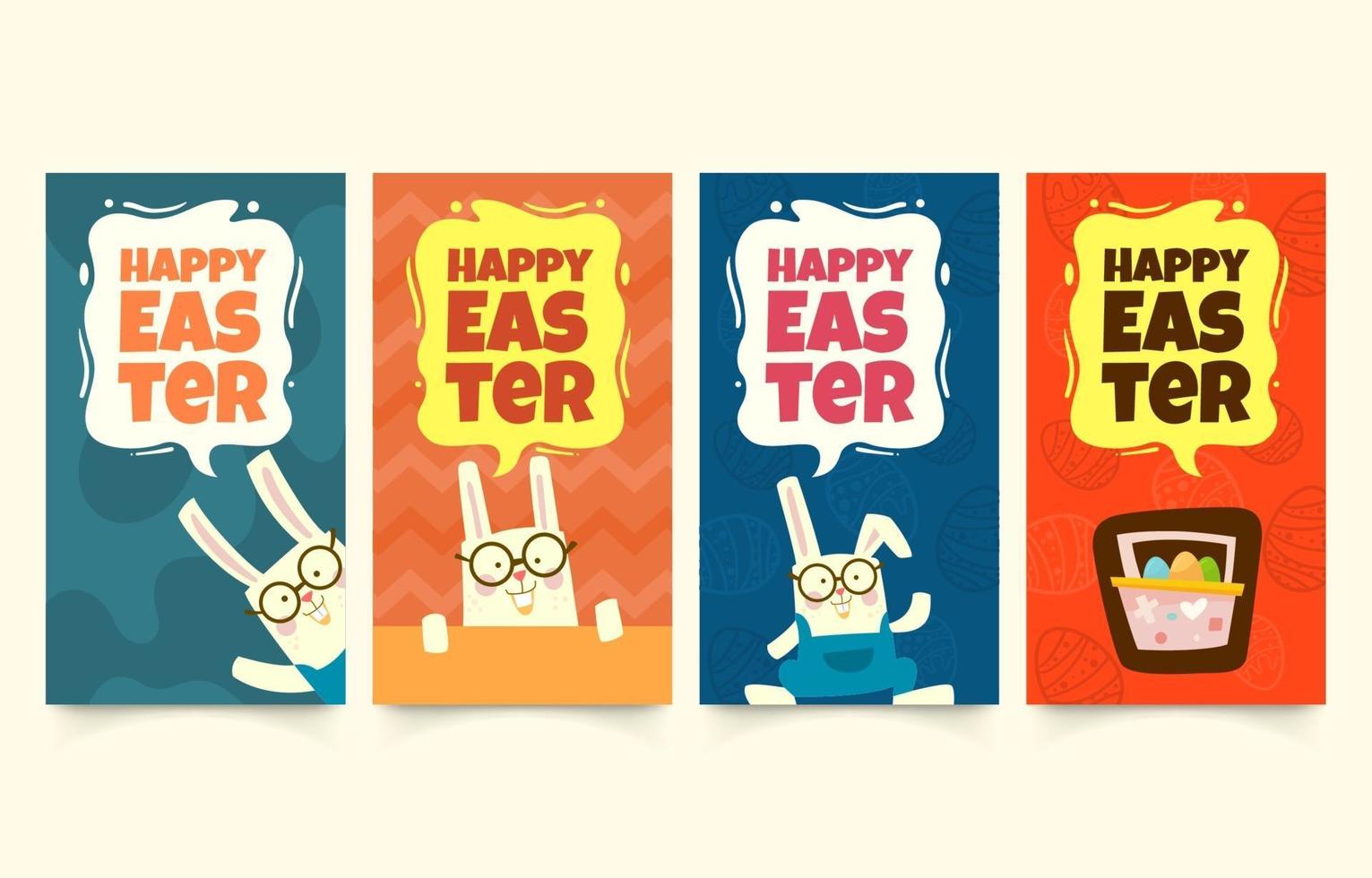 Easter Social Media Stories vector