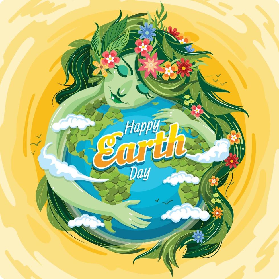 Happy Earth Day Concept vector