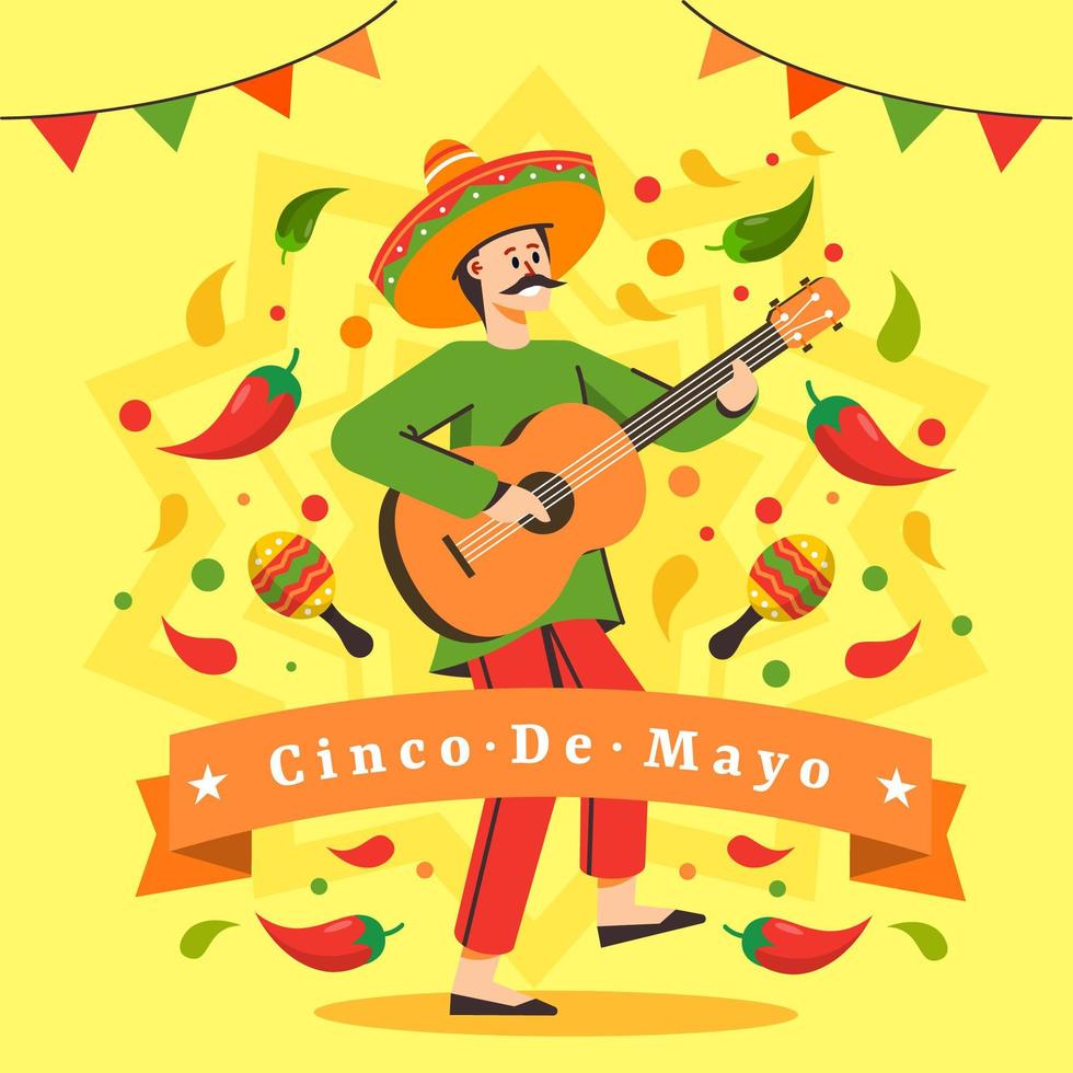 festival mexicano cinco de mayo vector