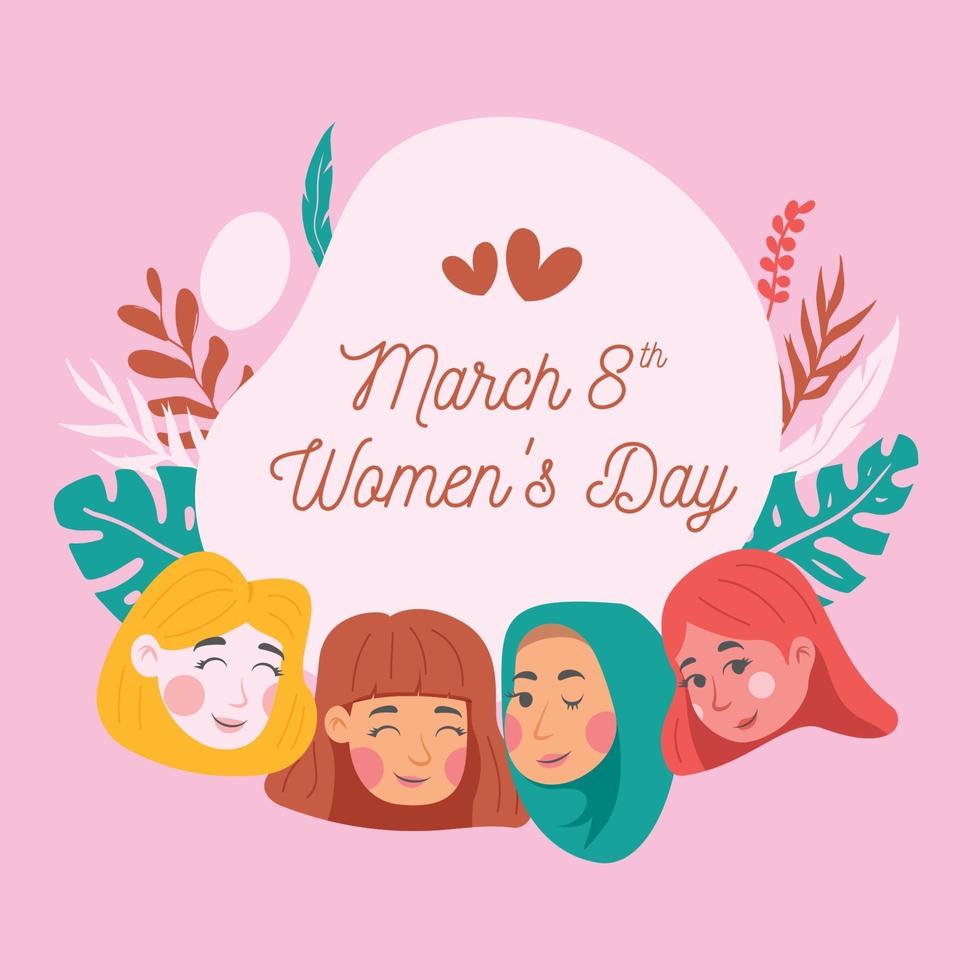diversidad del día internacional de la mujer vector