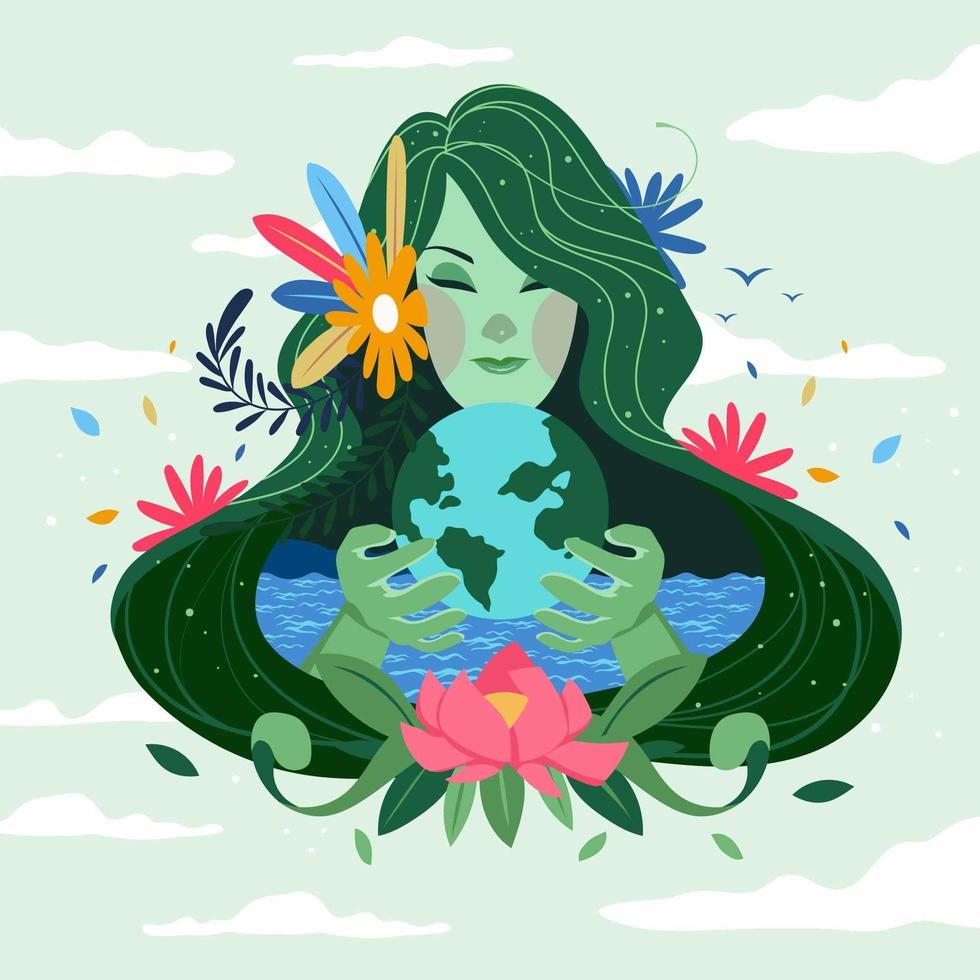 Mother of Nature Concept vector