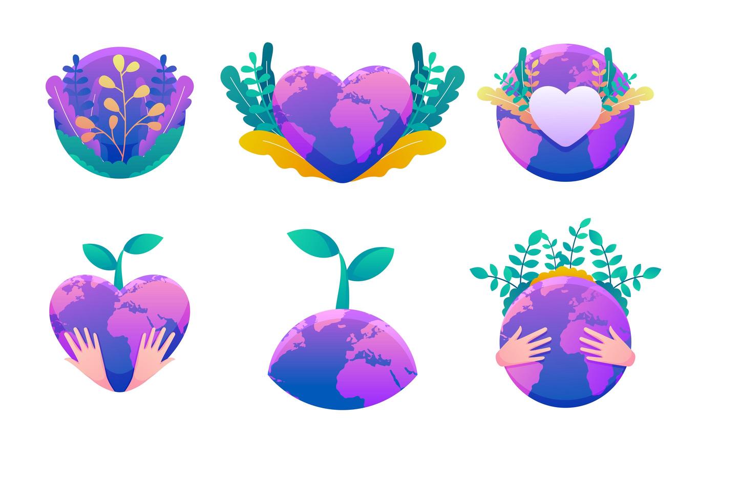 Earth's Day Sticker Pack vector