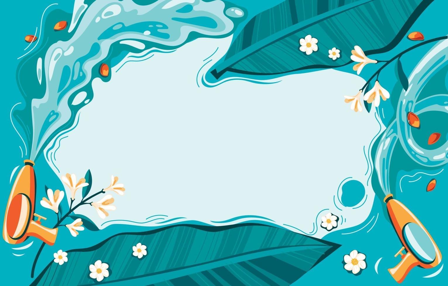 Illustration Background for Songkran Water Festival vector