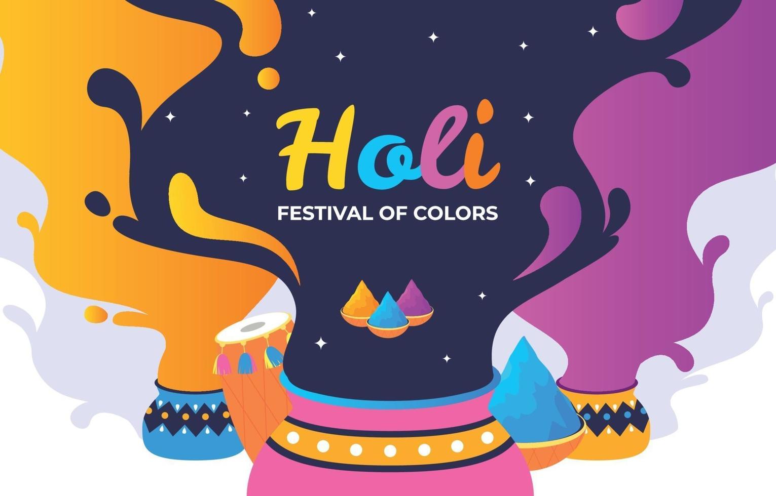 fondo del festival holi vector