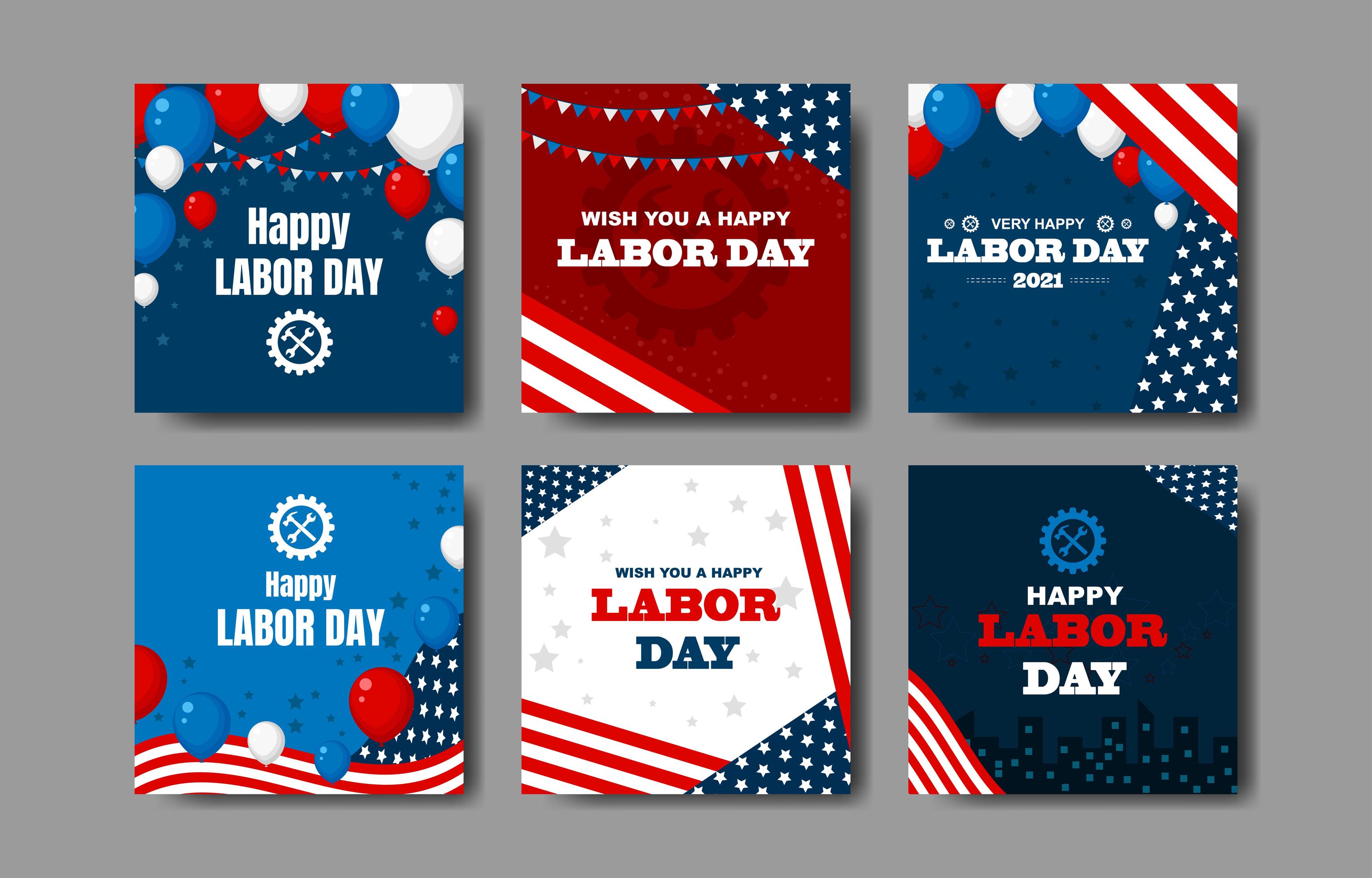 Happy Labor Day Card 2058640 Vector Art at Vecteezy