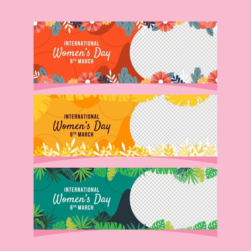 Floral Women's Day Banner Template vector