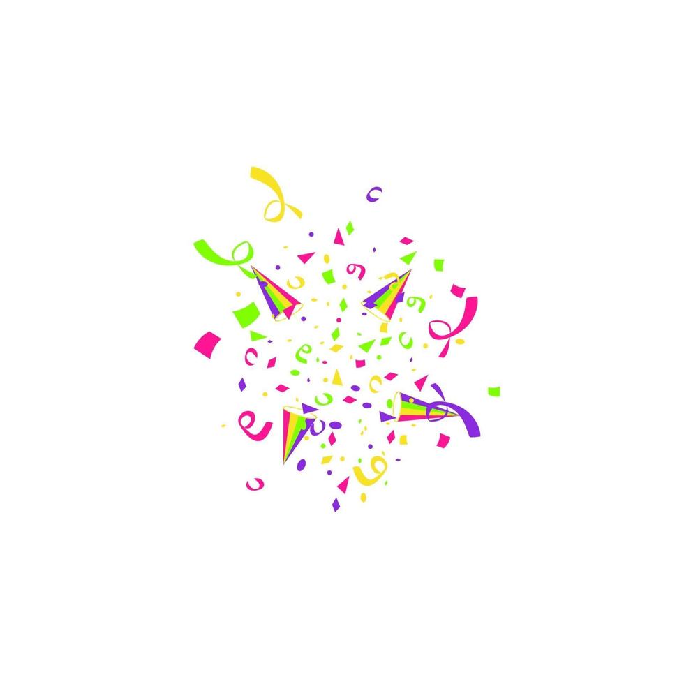 Vector confetti. Festive illustration. Confetti isolated on transparent background. Festive vector illustration