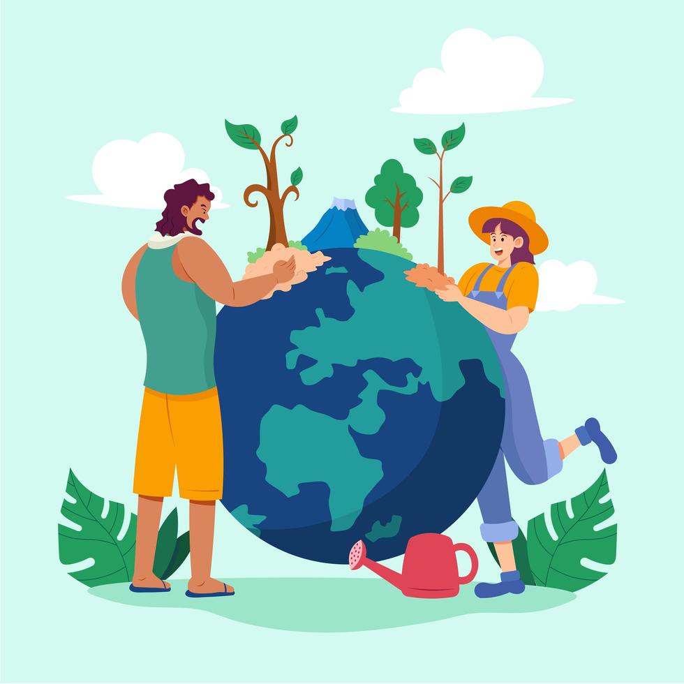 Save The Planet Concept vector