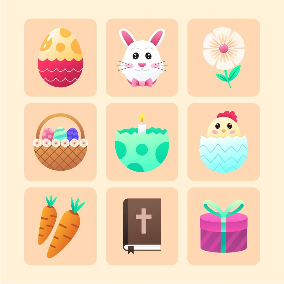 Easter Icon Collection vector