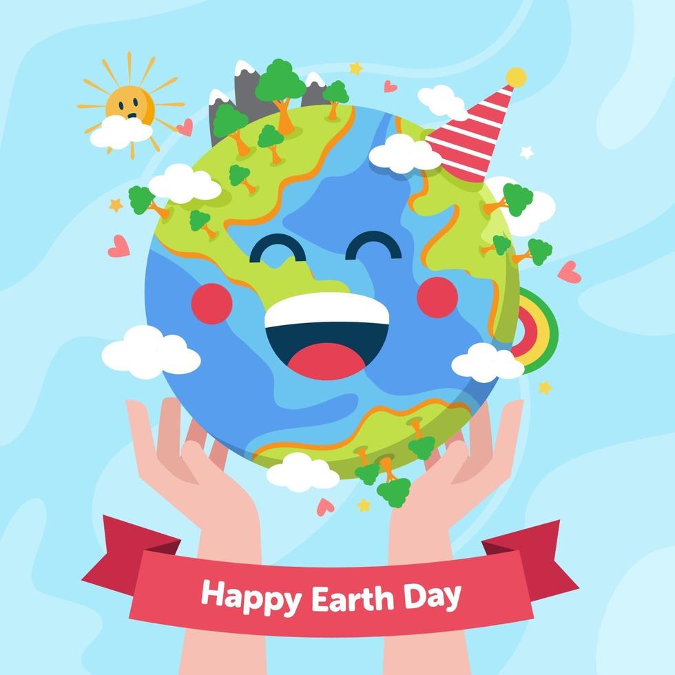 Happy Earth Day Background vector