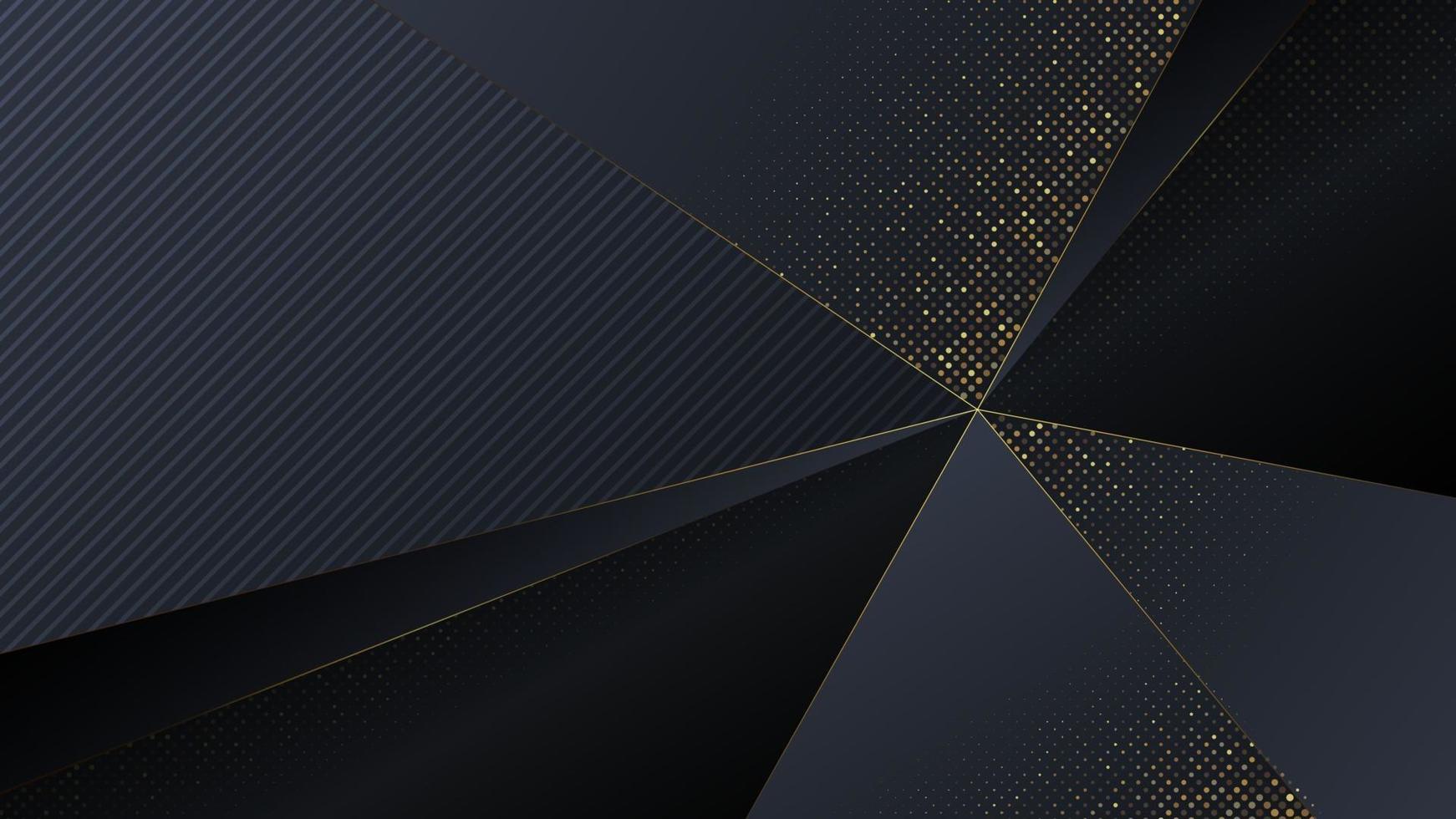 Luxury polygon abstract background with golden color. vector