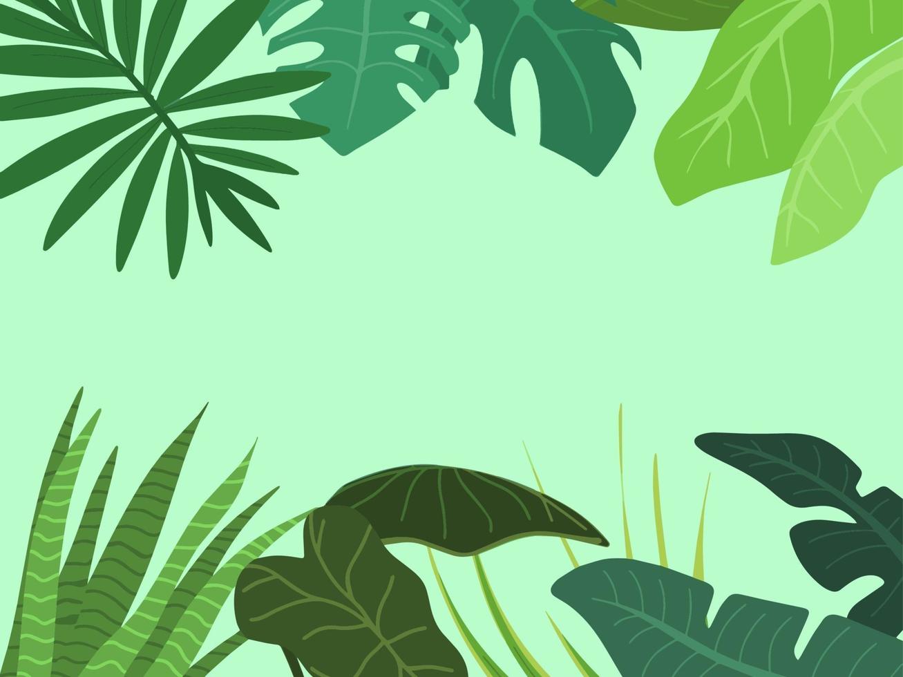 Exotic tropical plant background vector