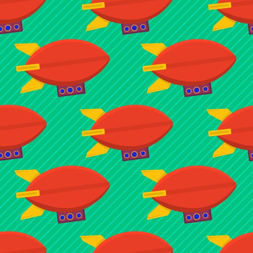 airship vehicle seamless pattern illustration vector