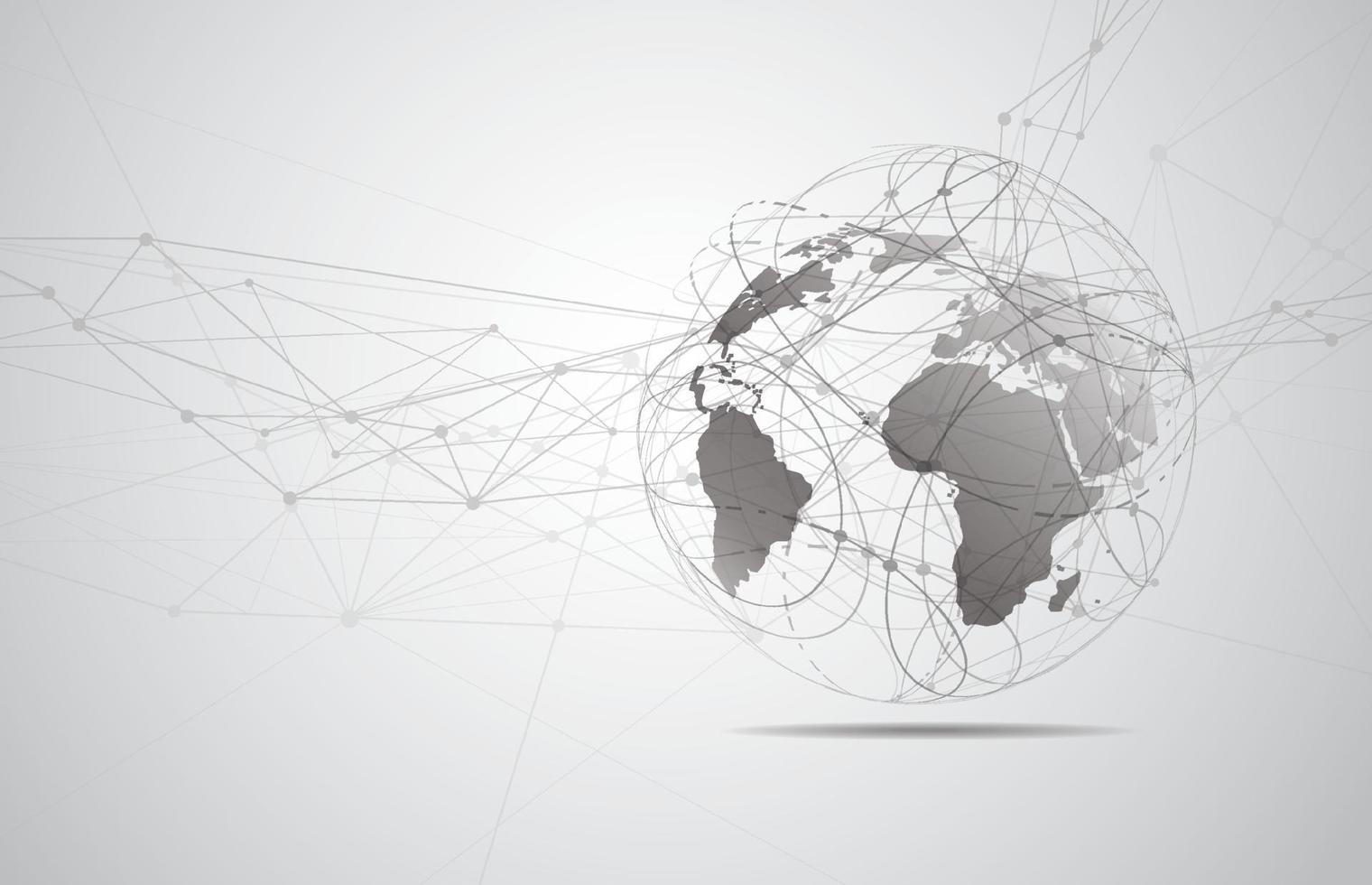 Global network connection. World map point and line composition concept of global business. Vector Illustration