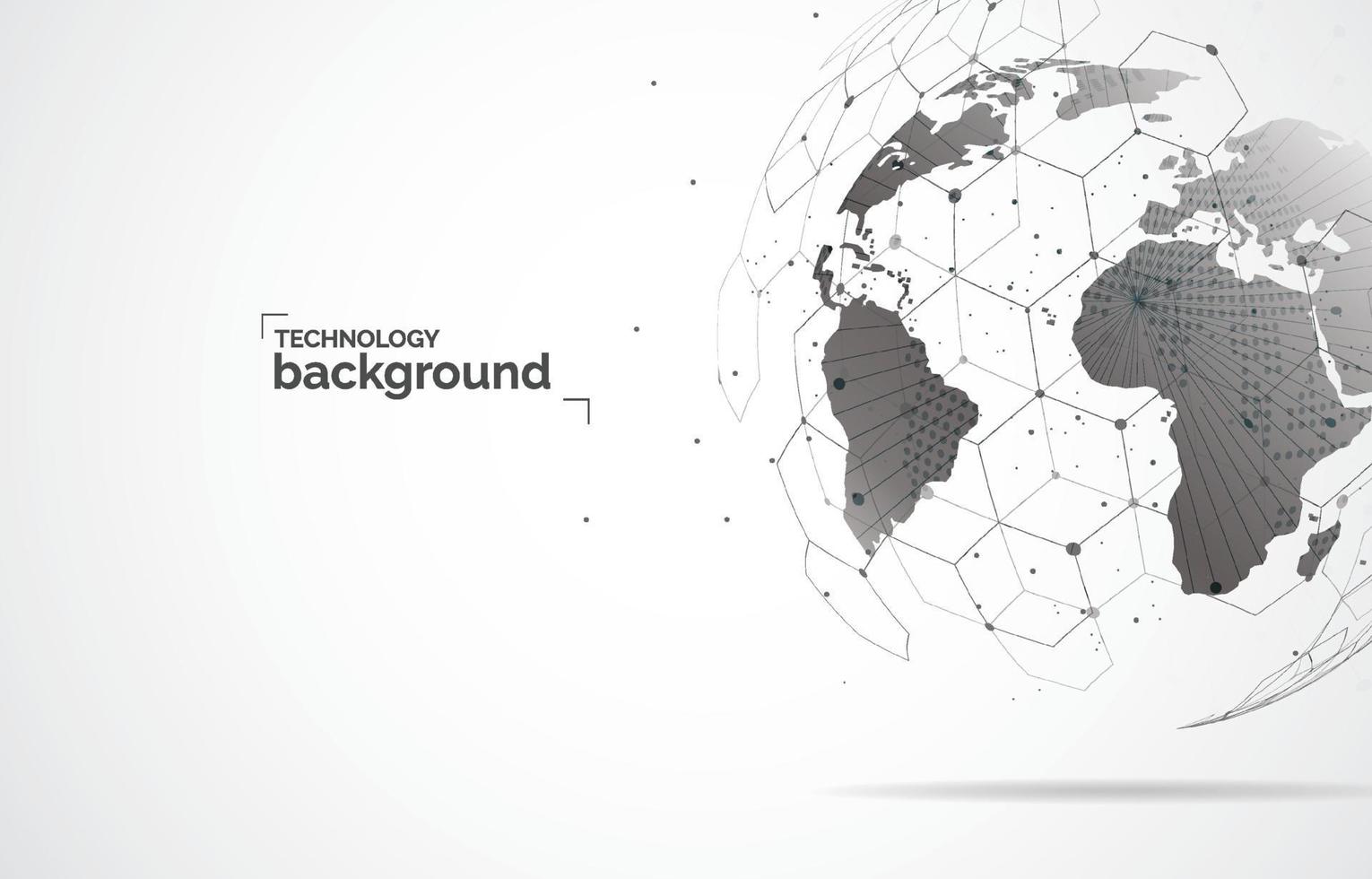 Global network connection. World map point and line composition concept of global business. Vector Illustration