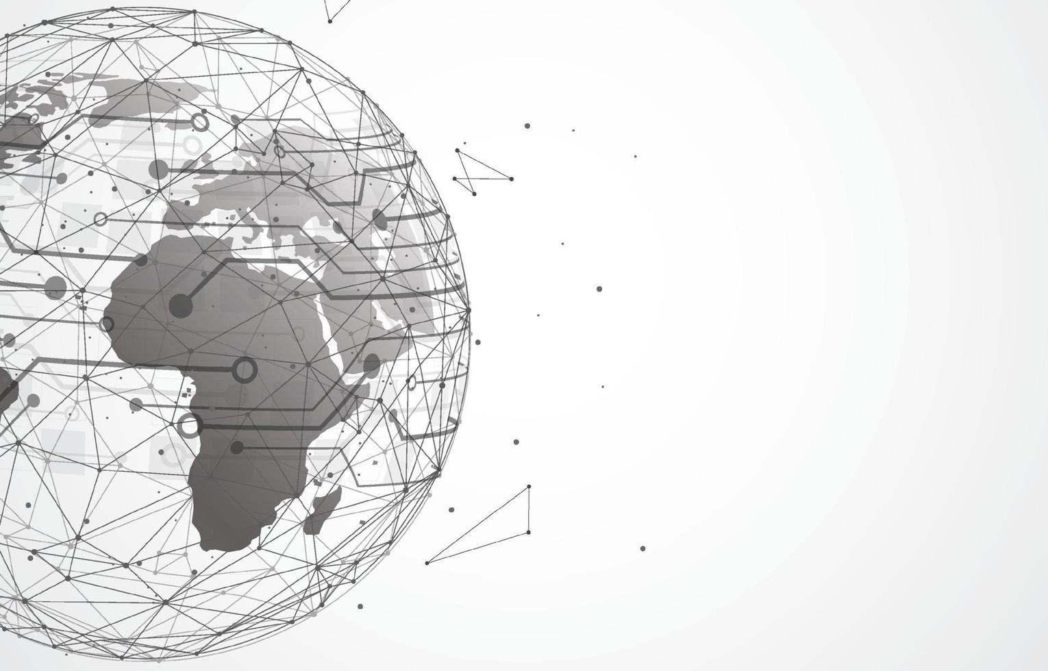 Global network connection. World map point and line composition concept of global business. Vector Illustration