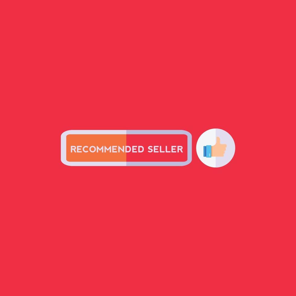 recommended seller button vector