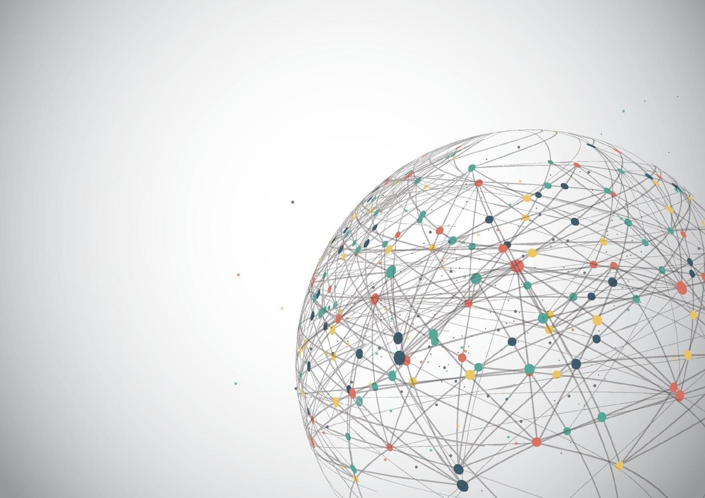 conexión de red global. concepto de composición de puntos y líneas del mapa mundial de negocios globales. ilustración vectorial vector