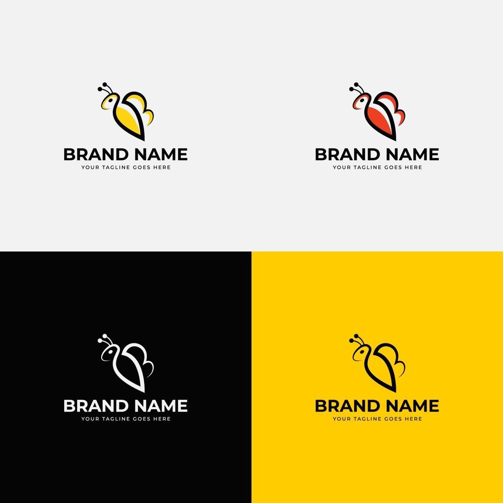Creative line bee honey logo design vector concept template illustration for honey collect sell and buy company branding or business startup