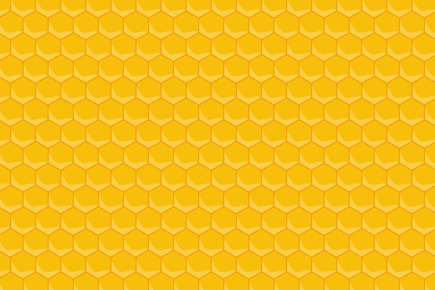 Yellow Honeycomb Pattern Background vector