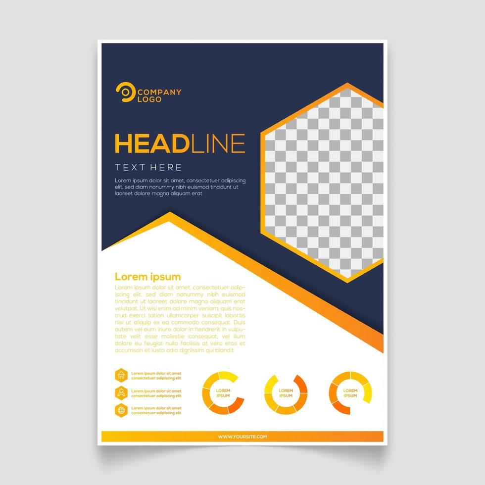 Business brochure template with minimalist style vector