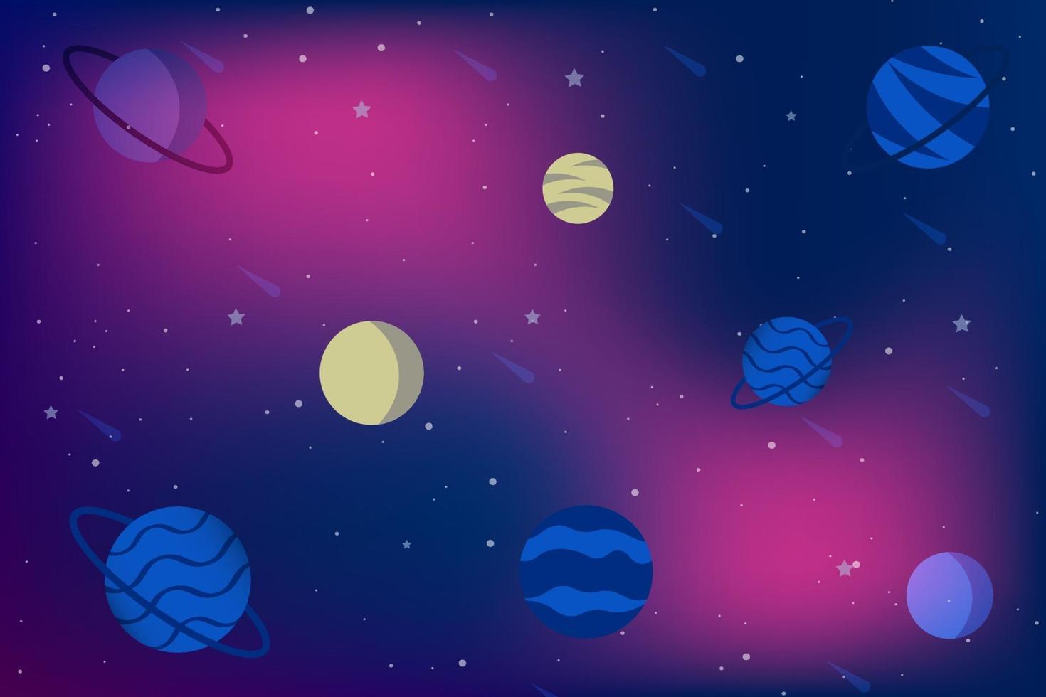 Space Background With Planets vector