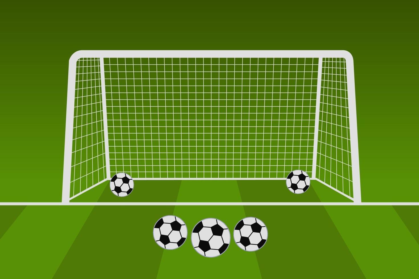 Football Net With Soccer Balls 2059423 Vector Art at Vecteezy