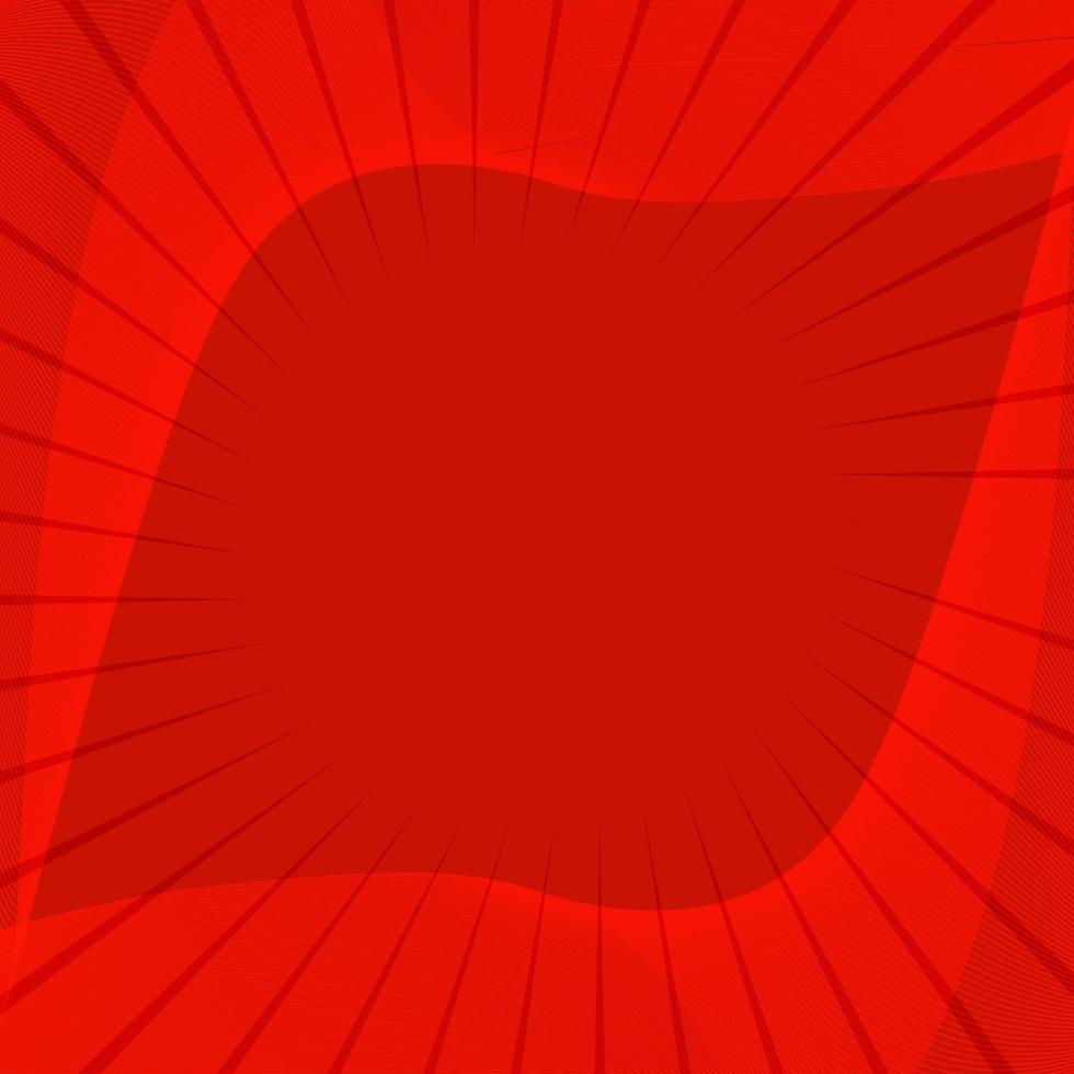 Stylish Red Comic Background With Wavy Lines vector
