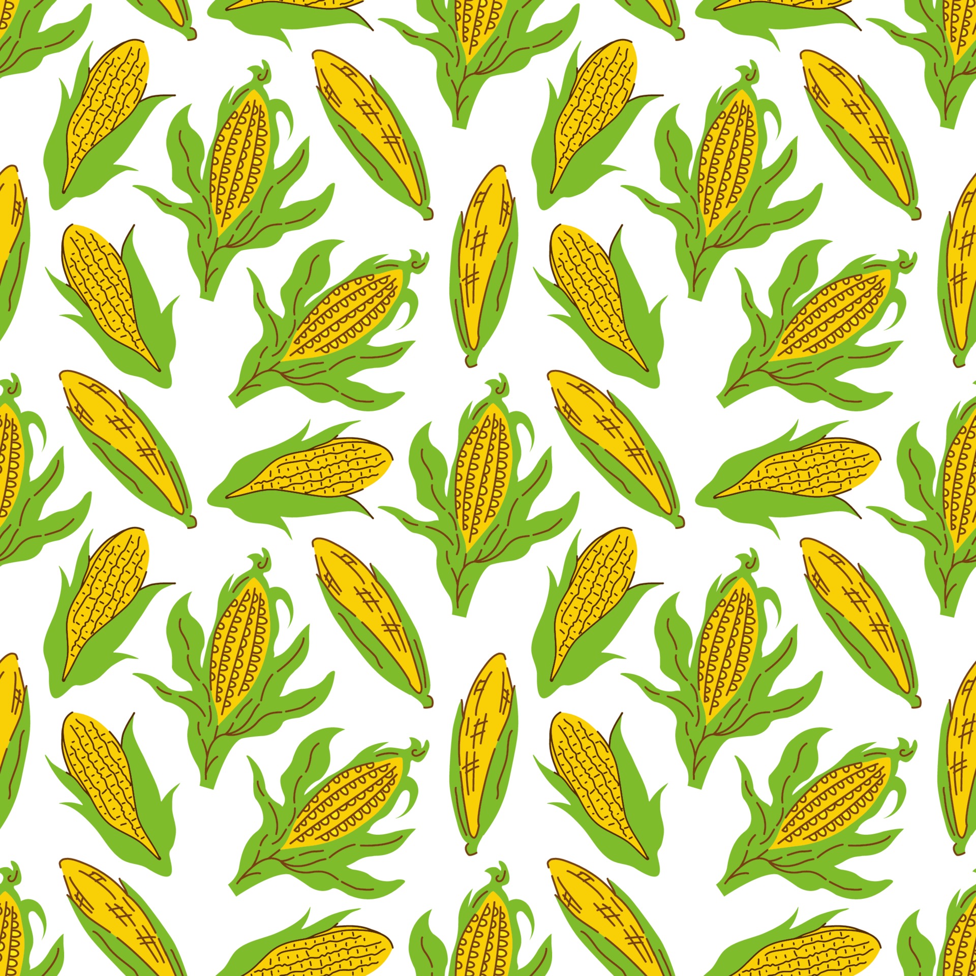 Corn Vector Seamless Pattern Background Vector Background For Menu Packaging Wrappers Kitchen Prints Spice Shop 2059564 Vector Art At Vecteezy