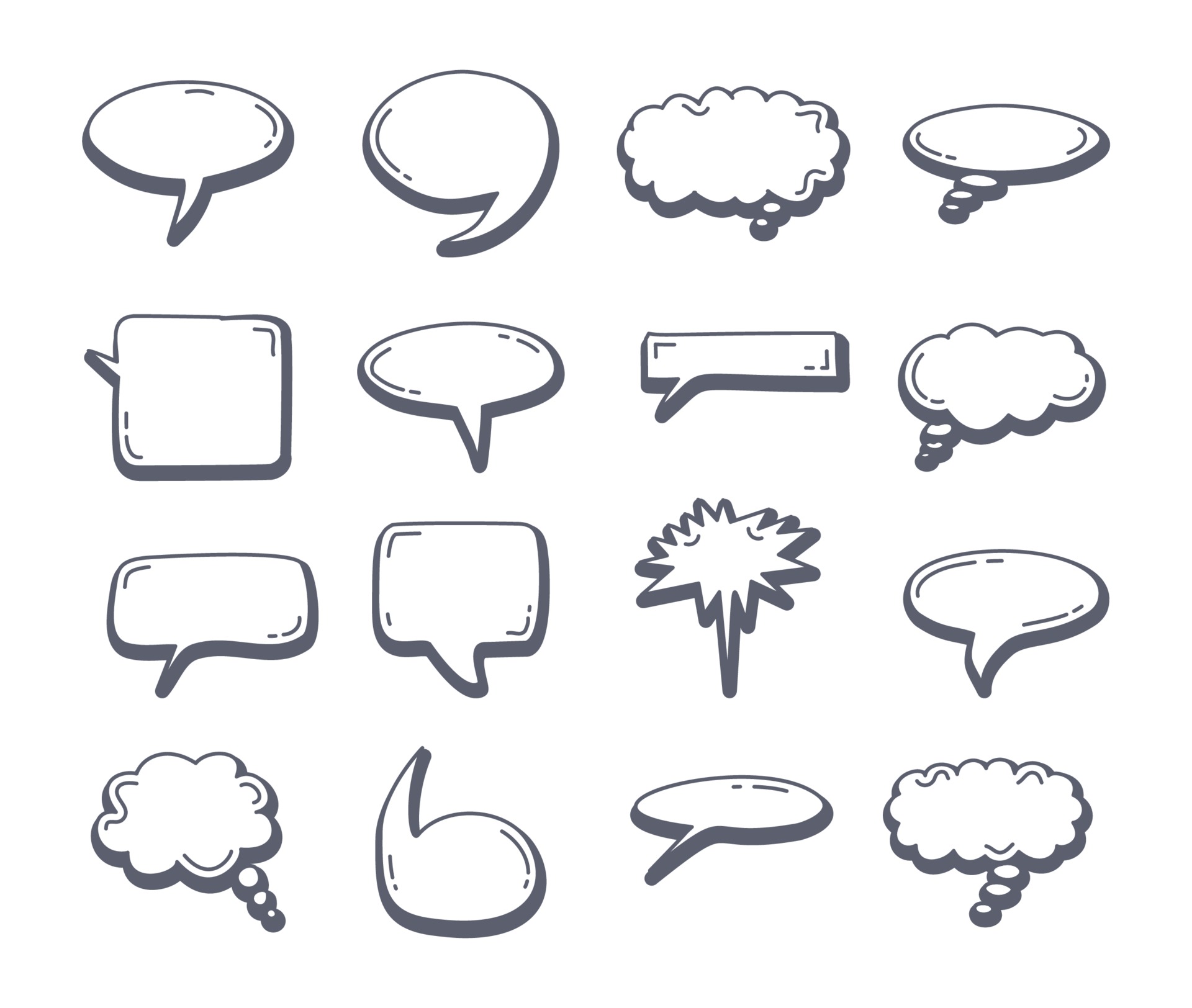 Thought Bubble Sketch Png - Speech Bubble Black Background Transparent PNG  - 1000x580 - Free Download on NicePNG