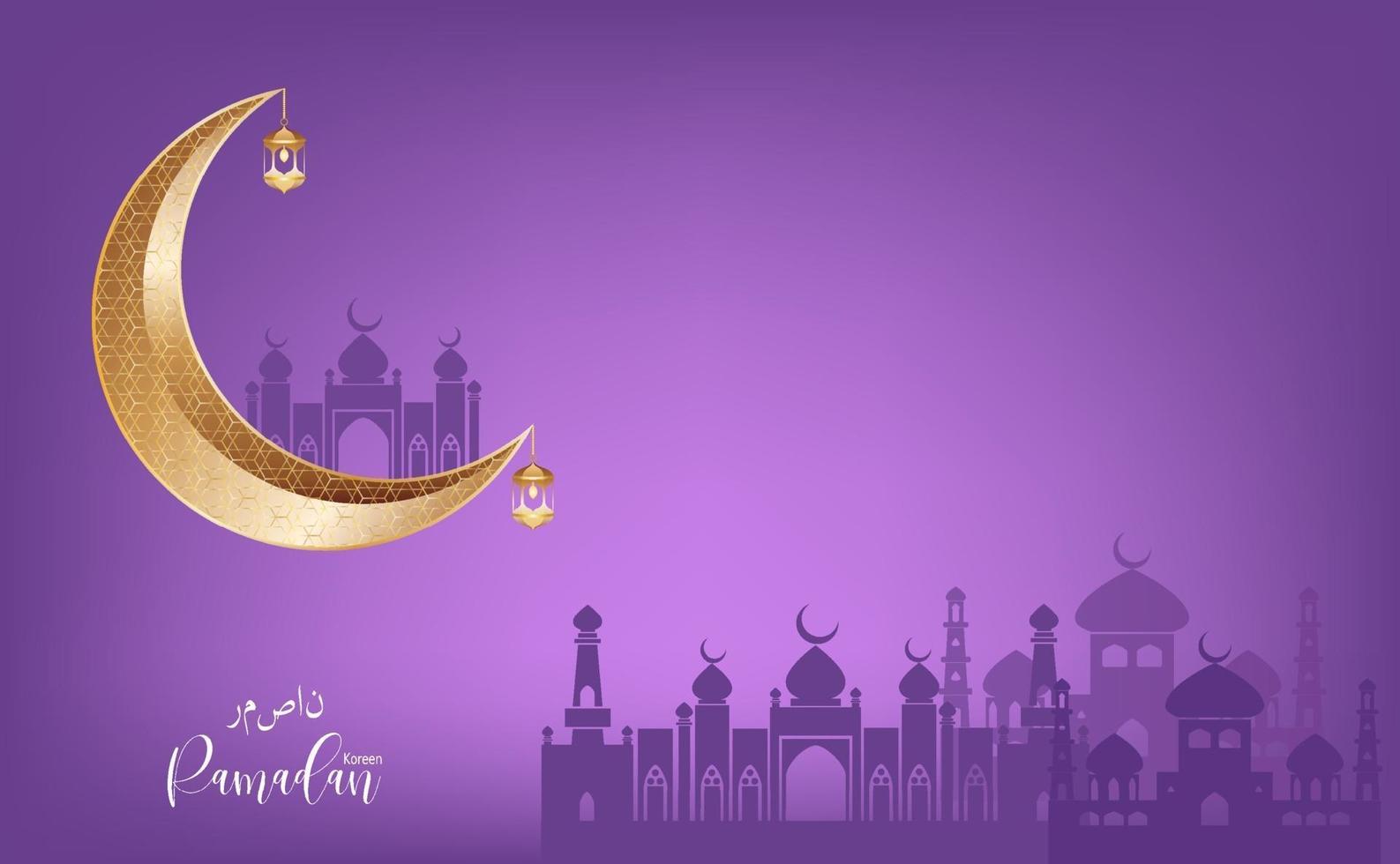 Eid Mubarak greeting Ramadan kareen vector Wishing for Islamic festival for banner, poster, background