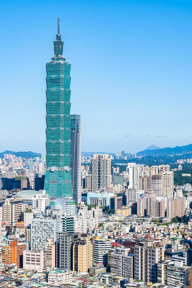 torre taipei 101 en taipei, taiwán foto