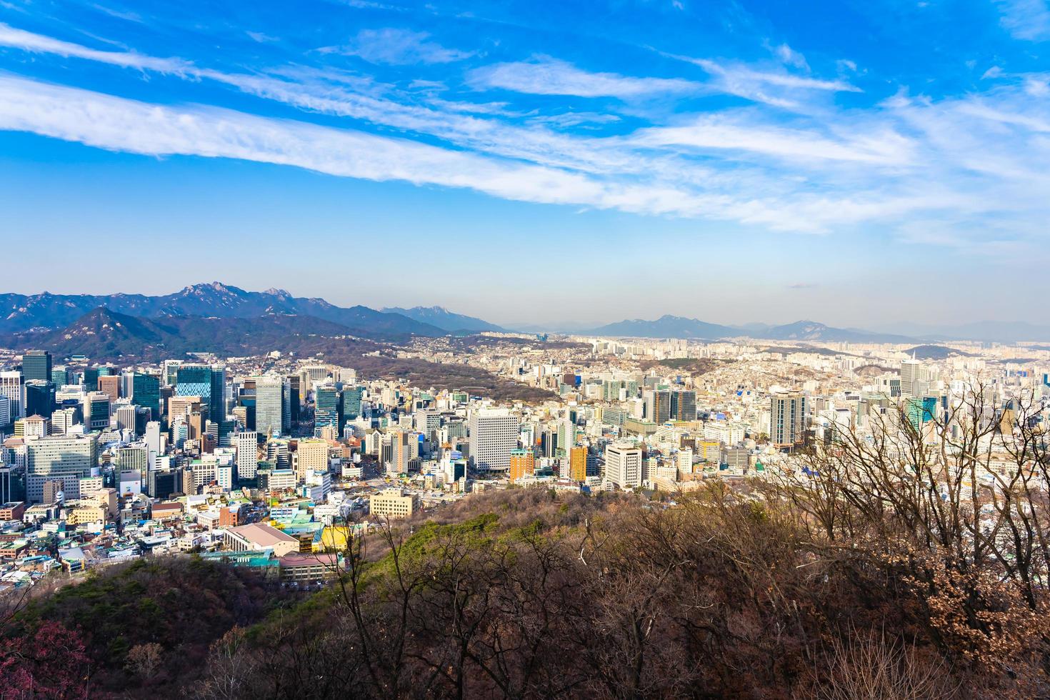 vista de la ciudad de seúl, corea del sur foto