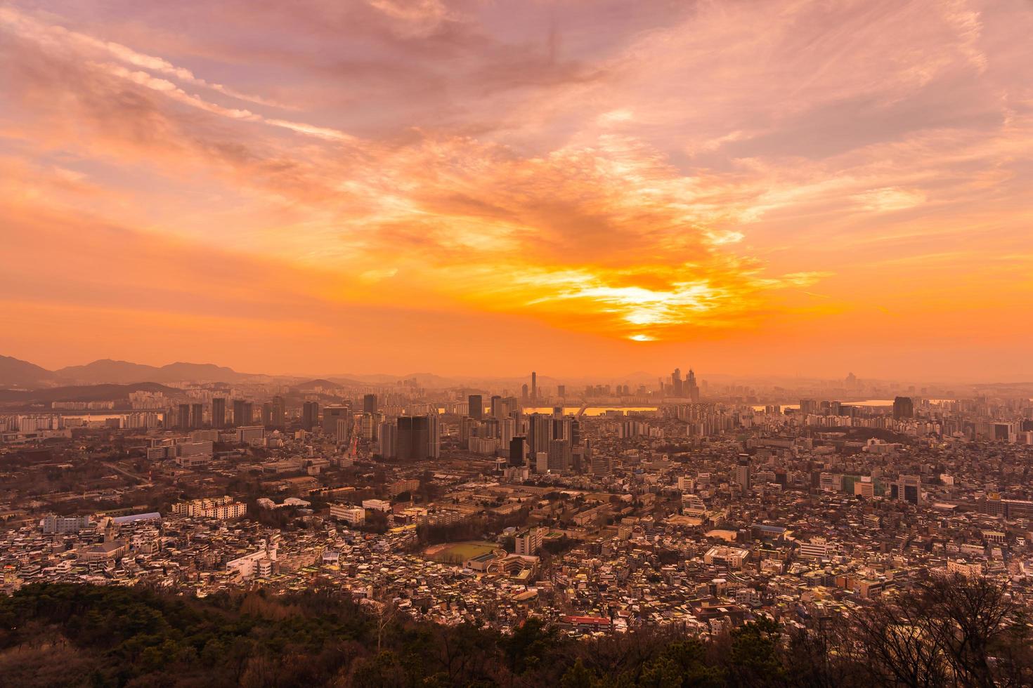 vista de la ciudad de seúl, corea del sur foto