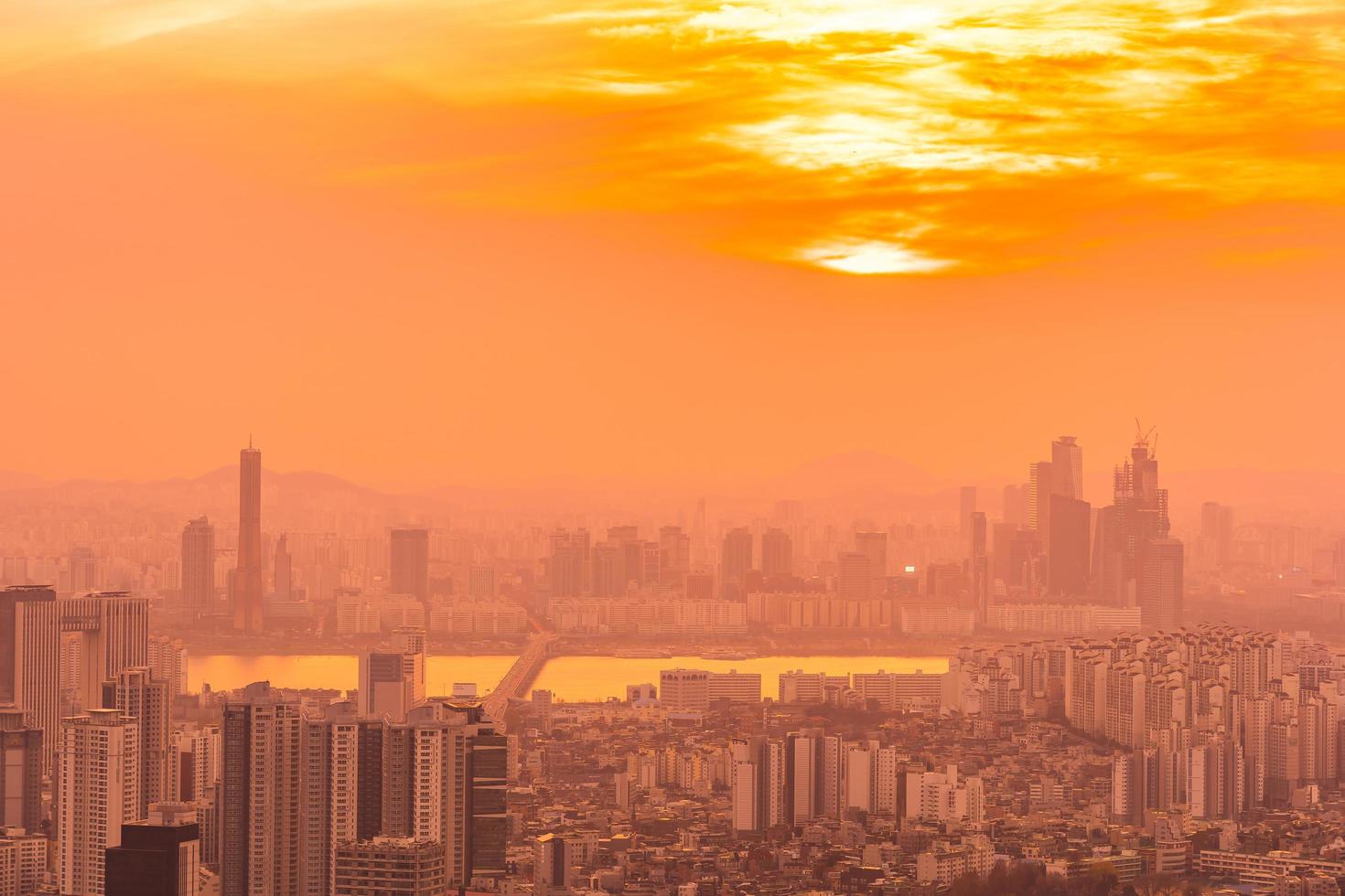 View of Seoul city, South Korea photo