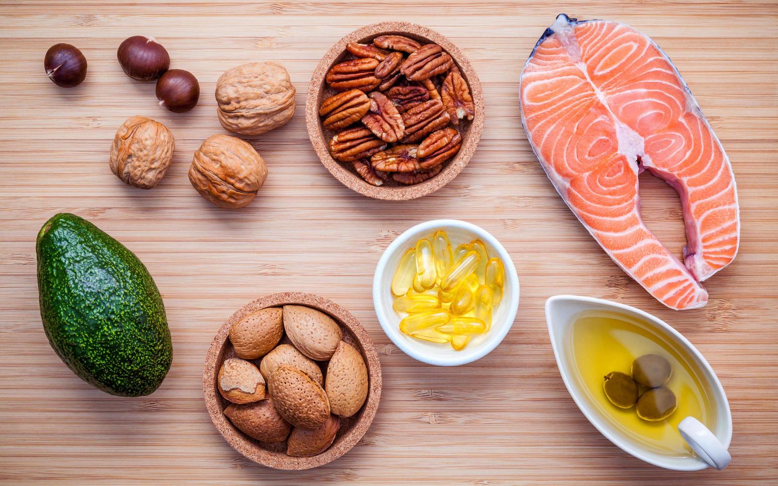 Fresh salmon fillet ingredients photo