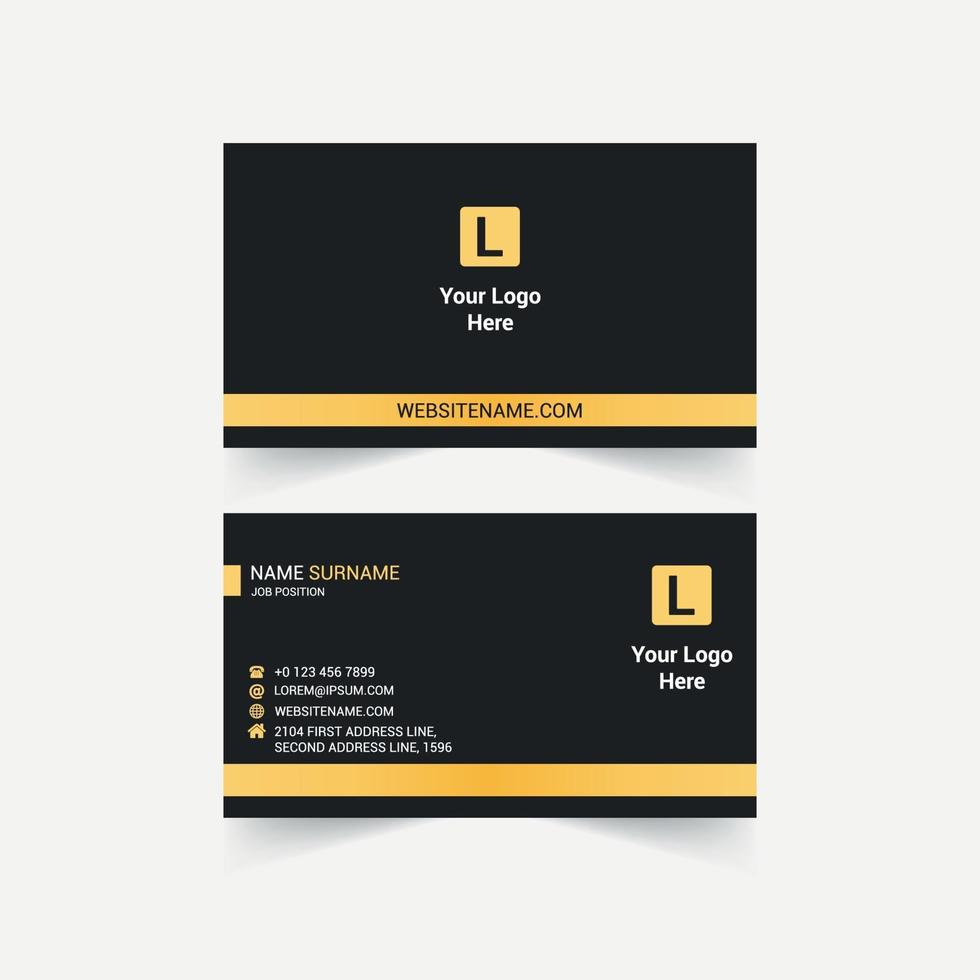 Corporate Modern Business Card Design vector