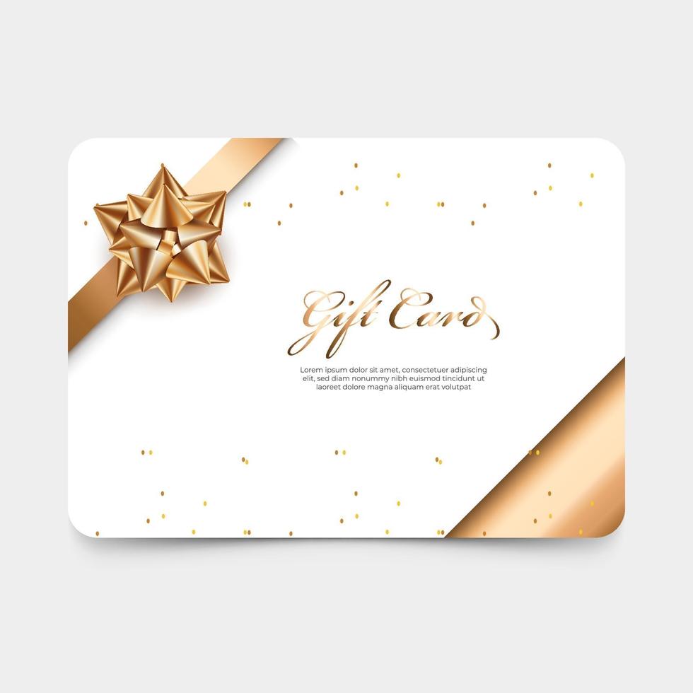 Gift card vector template