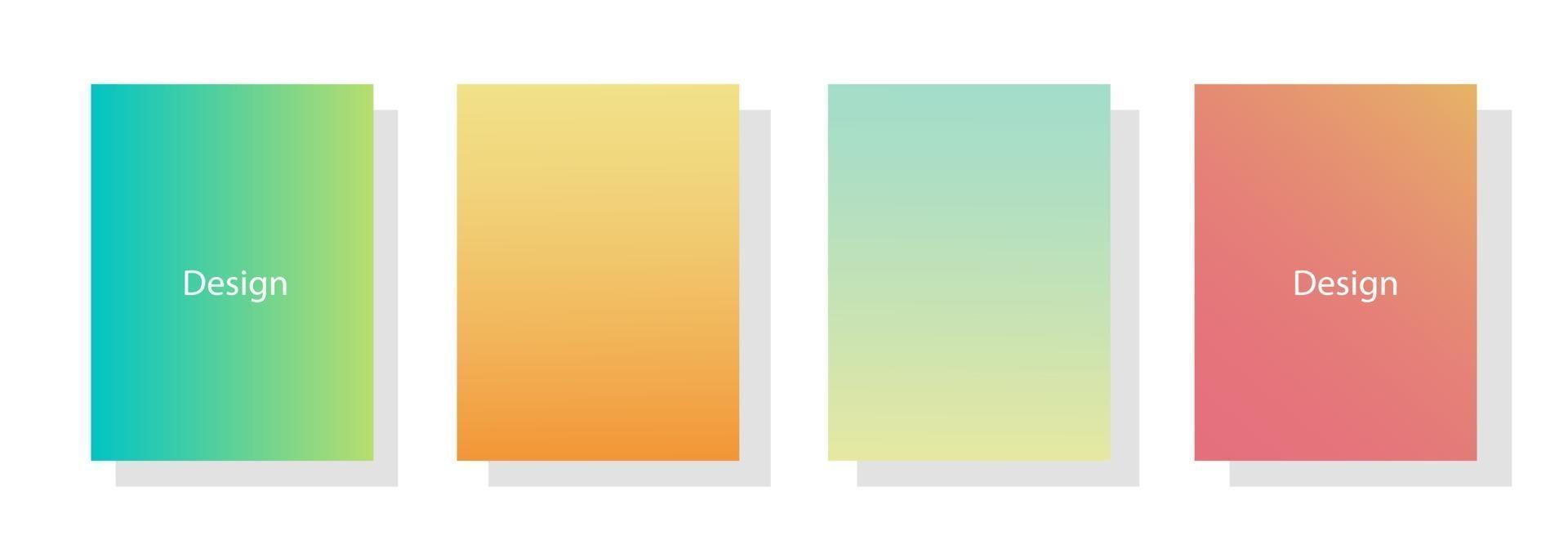 collection of colorful gradient background cover flyers are used for backgrounds, posters, banners, etc. vector
