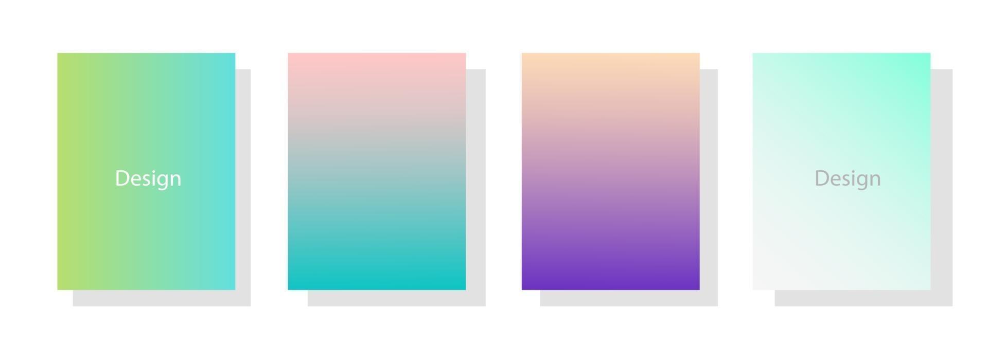 collection of colorful gradient background cover flyers are used for backgrounds, posters, banners, etc. vector