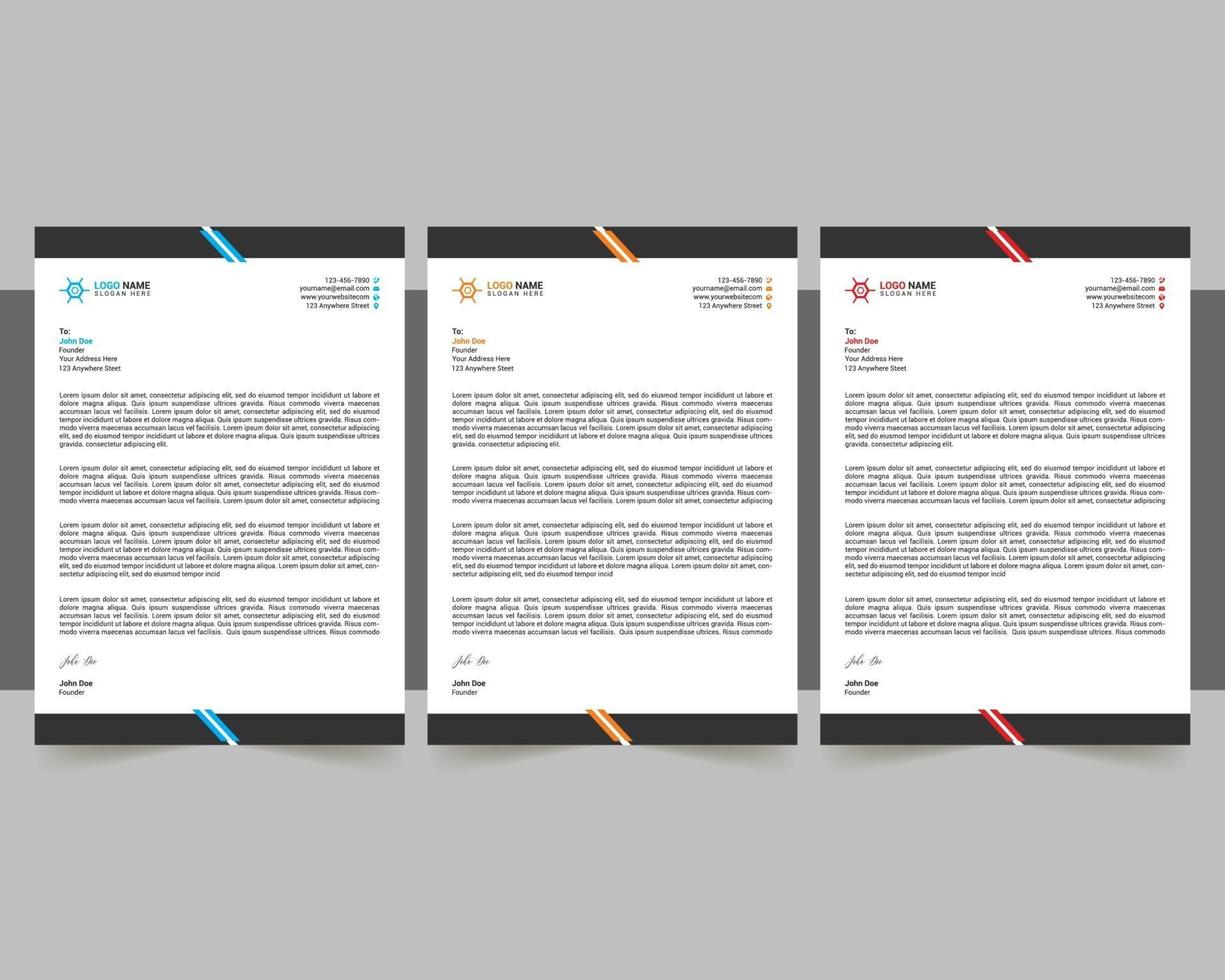 Multiple Letterhead Template vector