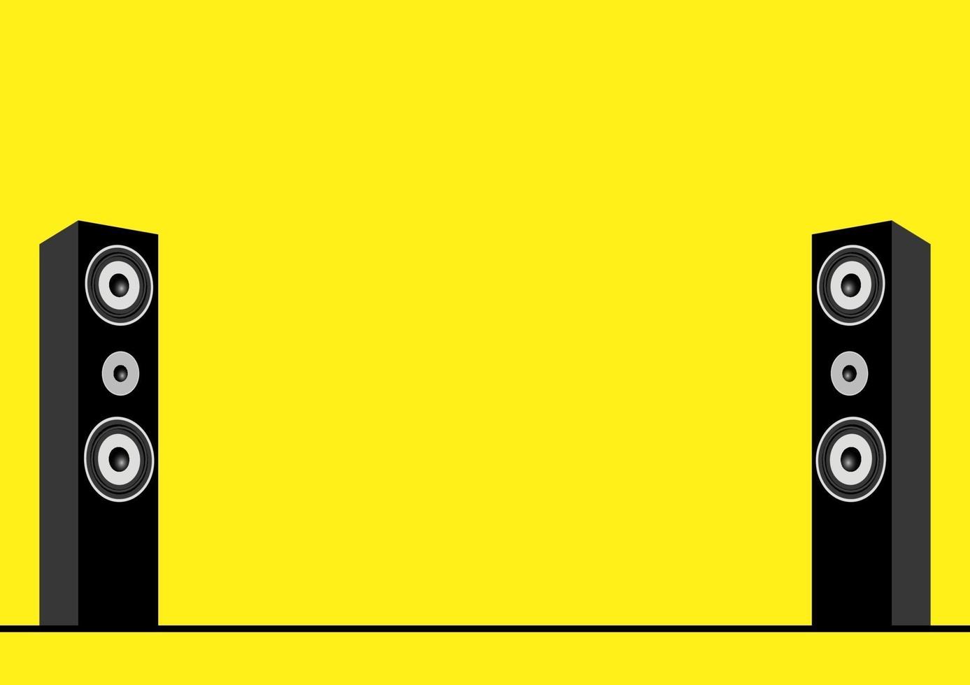 Vector illustration of speakers, sound system, music, stereo, home theatre theme