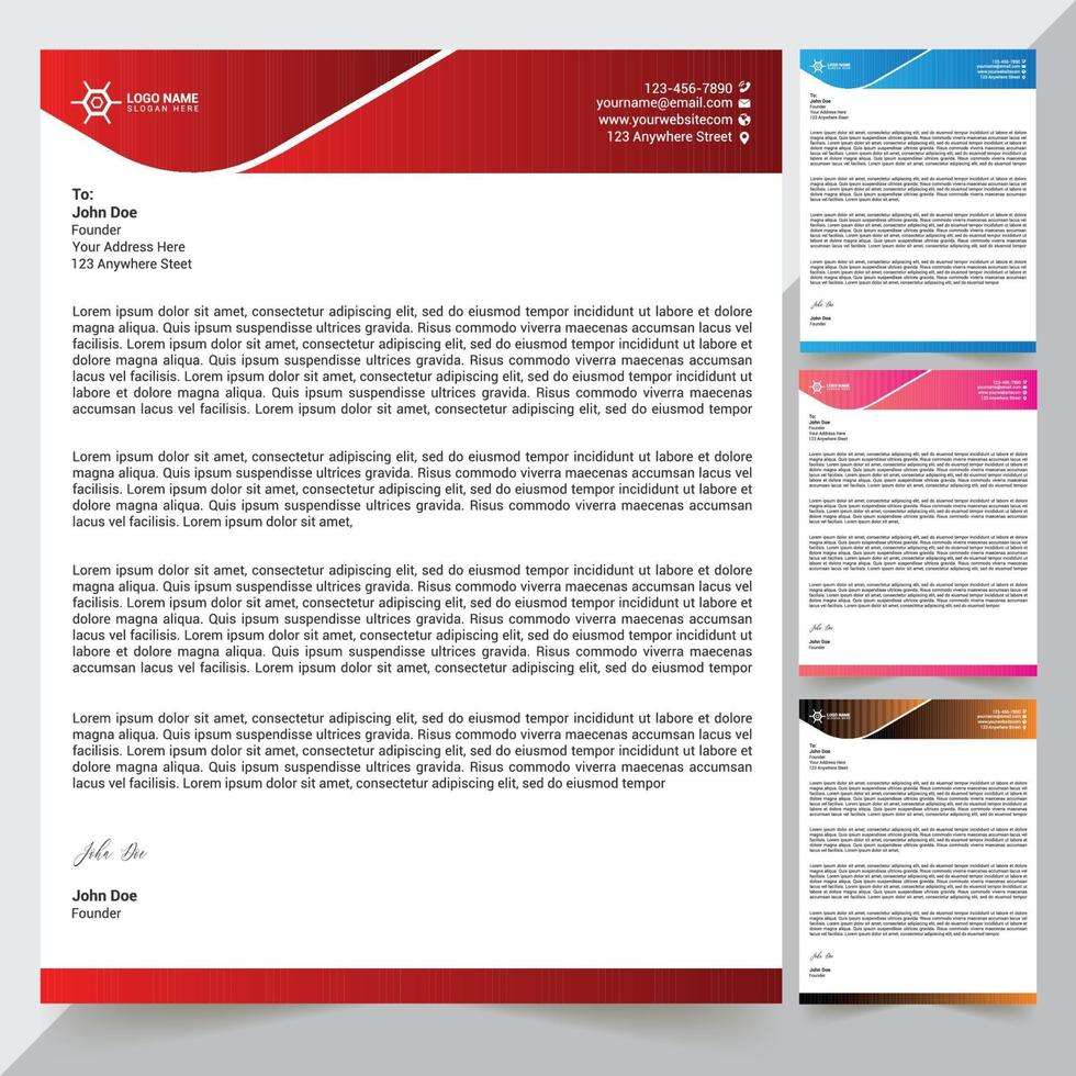 Letterhead Design Template vector