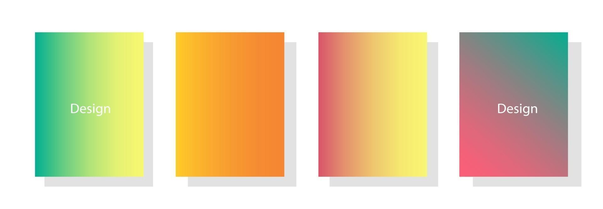 ollection of colorful gradient background cover flyers are used for backgrounds, posters, banners, etc. vector