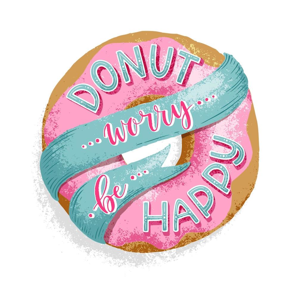 Hand drawn donut vector