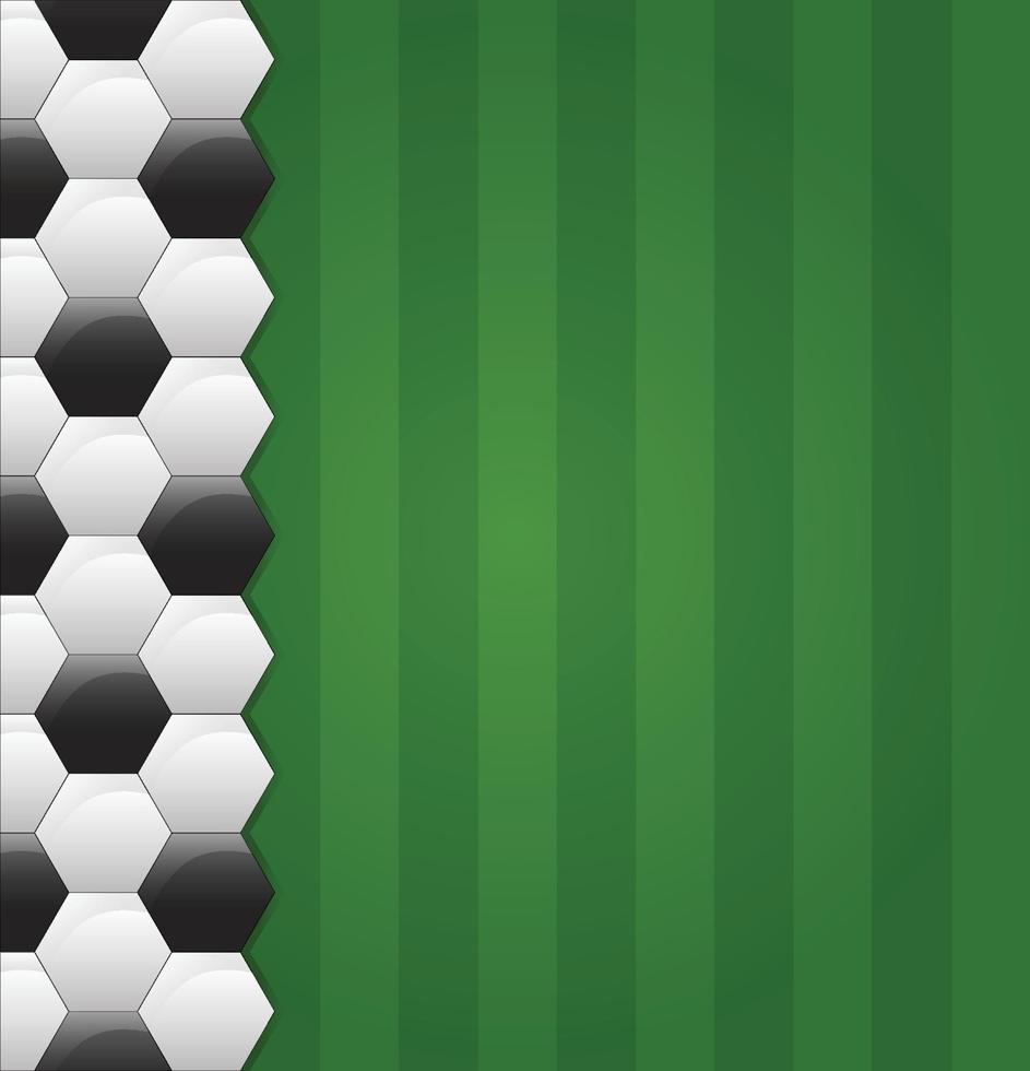 Soccer ball pattern with soccer field background vector