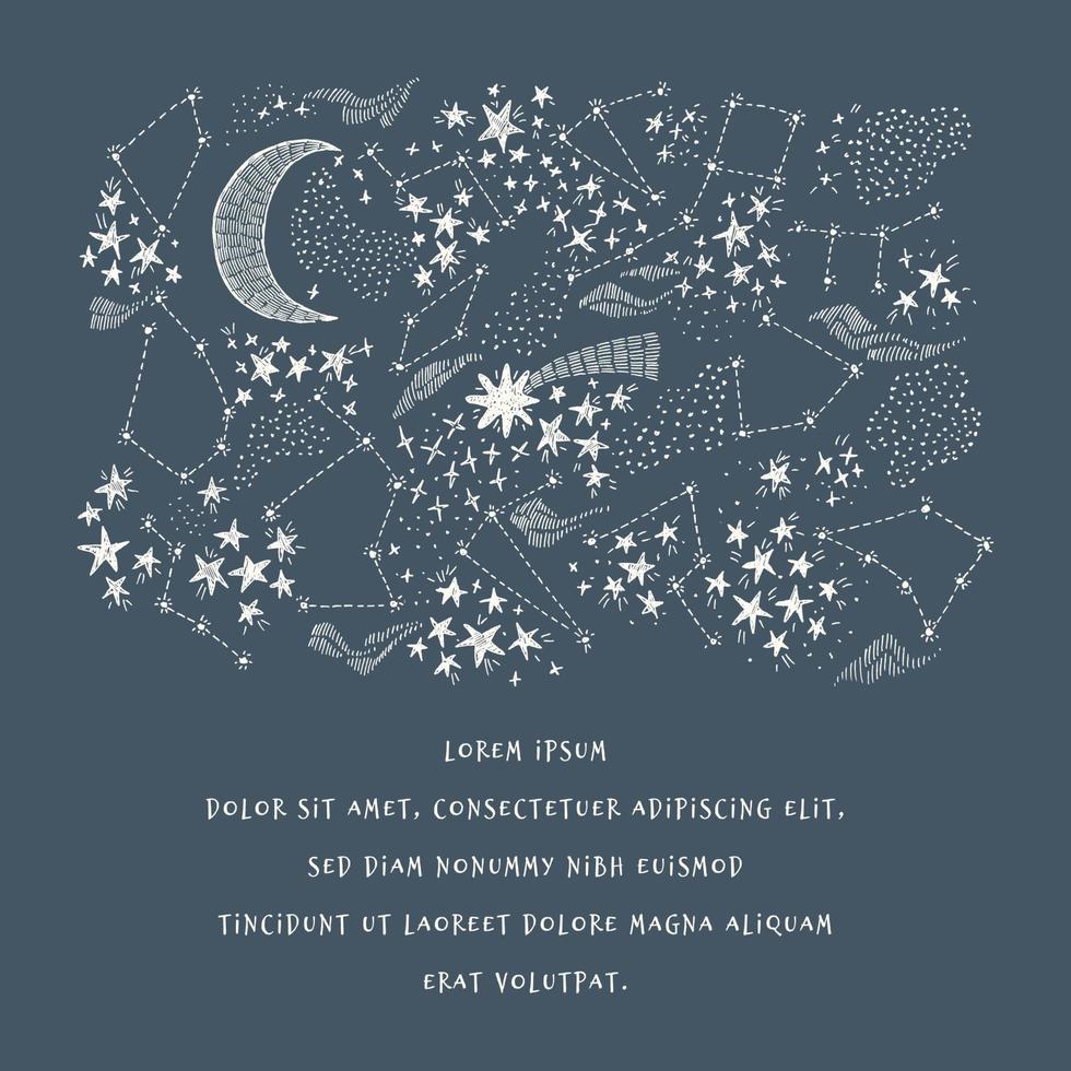 Hand drawn space vector