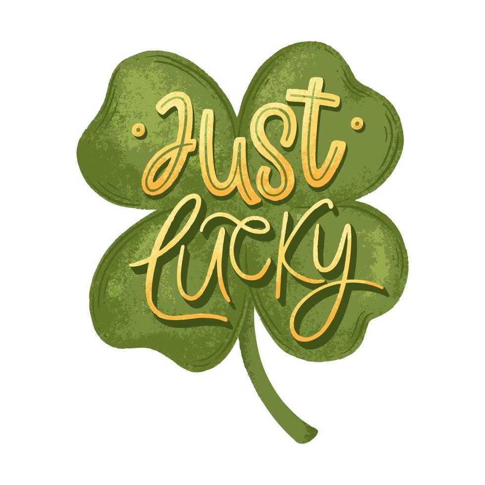 Just Lucky Clover vector