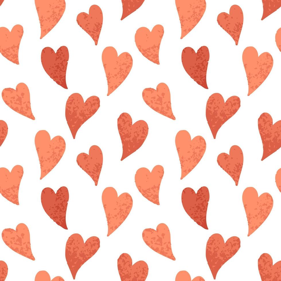 Seamless red hearts tile vector