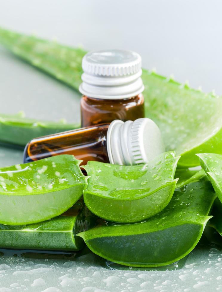 aloe vera y aceites esenciales foto